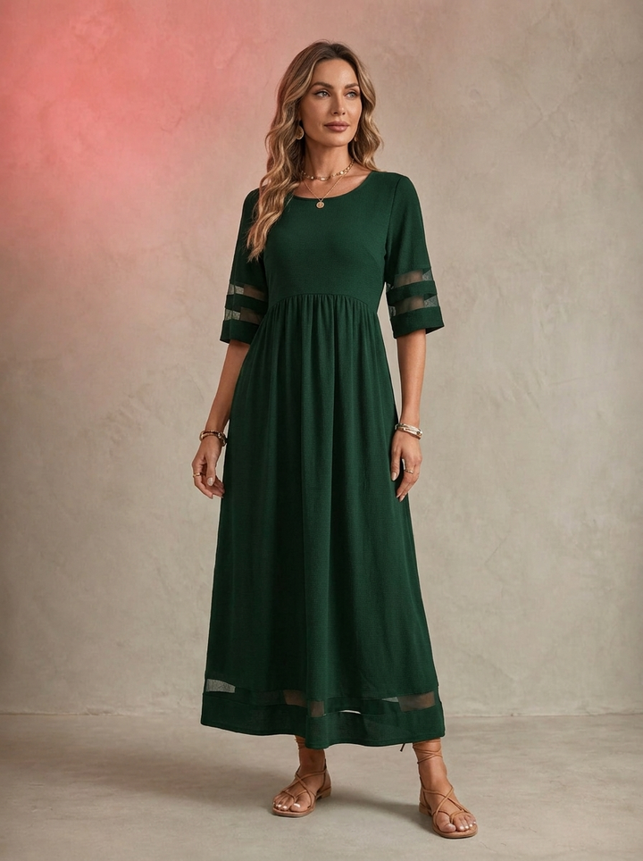 Adeline | Elegant Tummy Covering Dress